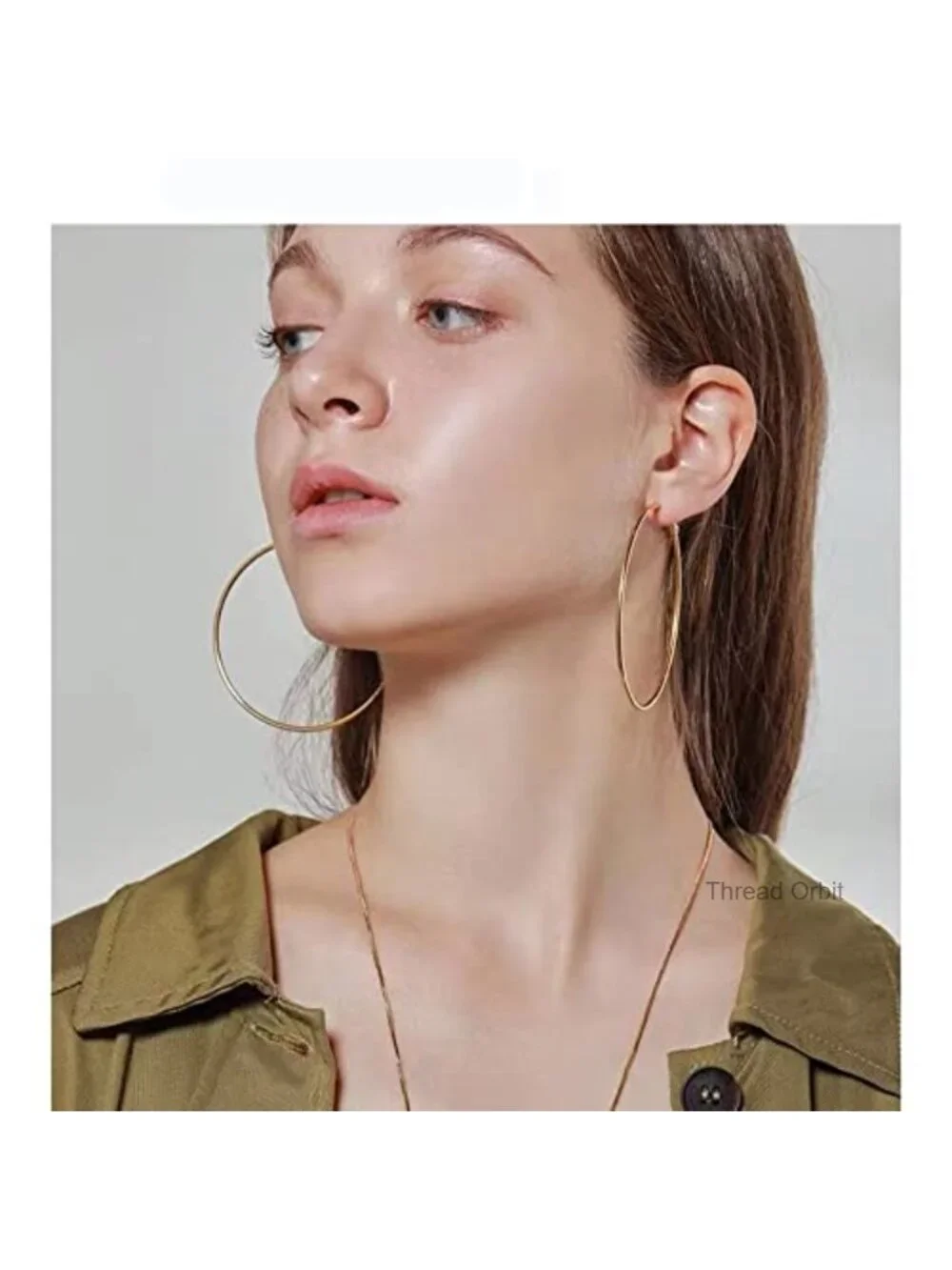 90mm Large Circle Endless Hoop Earrings Extra Big Round Huggie Statement